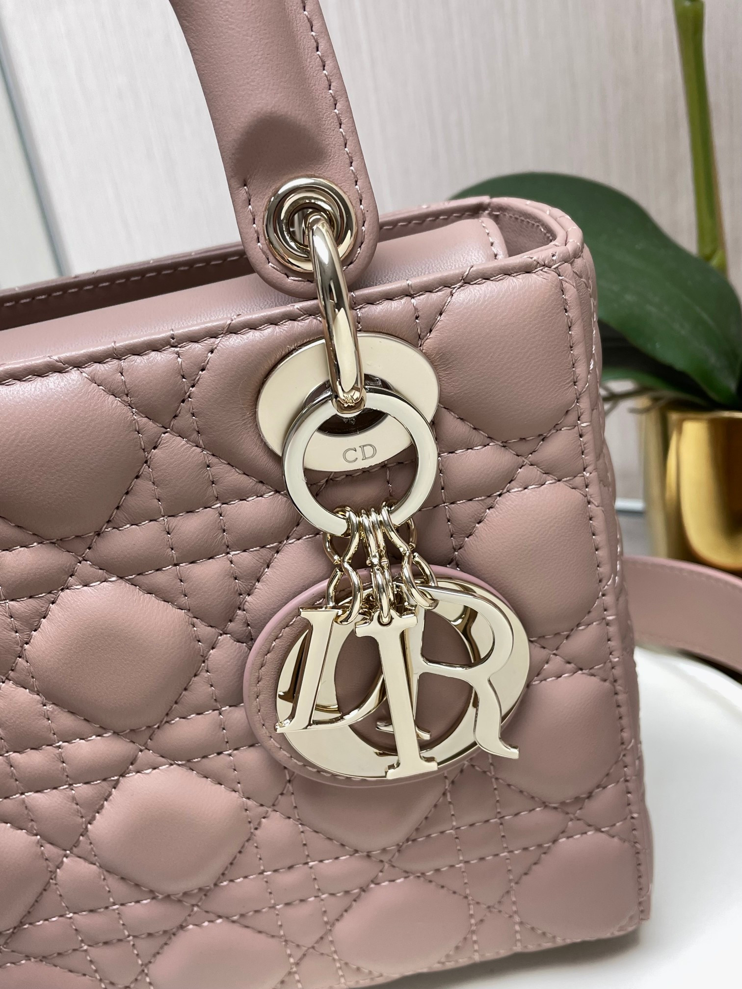 Small Lady D*0r My ABCD*0r Bag Blush 8 x 6.5 x 3 inches