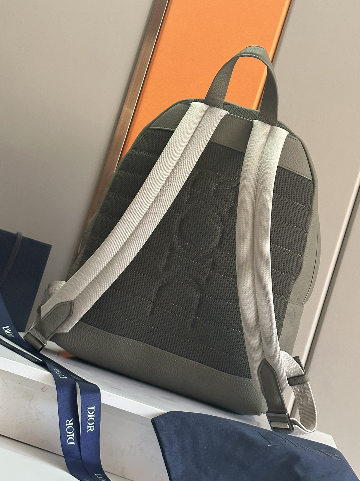 D*0r Rider 2.0 Backpack  Khaki D*0r Gravity Leather and Khaki Grained Calfskin 31 x 40 x 18 cm