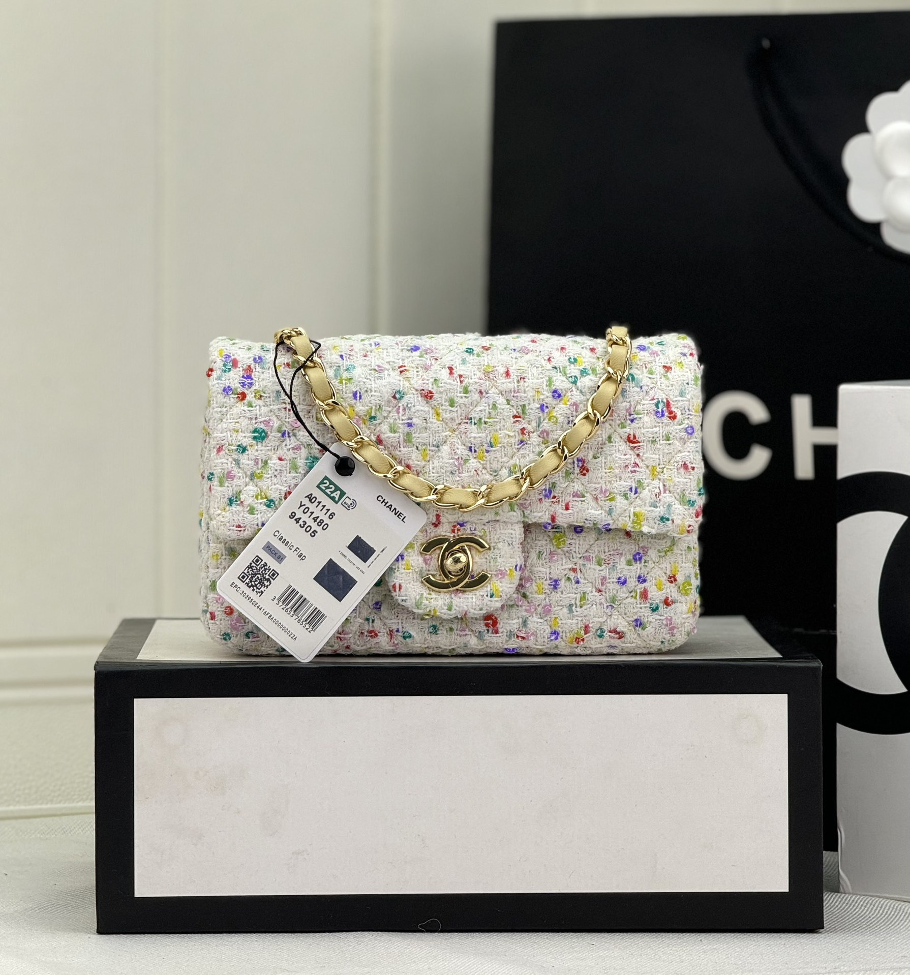 Ch*el MINI CLASSIC 11.12 HANDBAG 20 12 × 20 × 6 cm