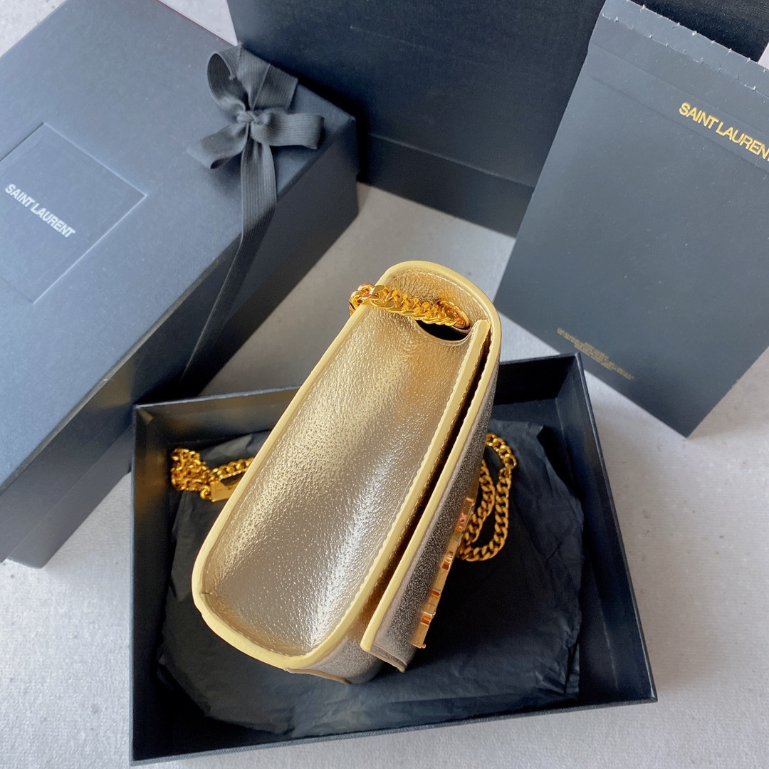 Y*L KATE SMALL IN METALLIC LEATHER 20x12x5cm