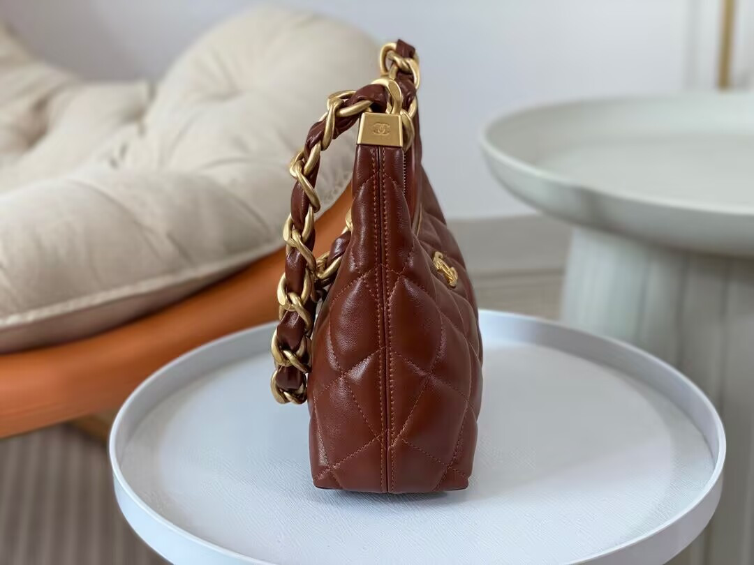 Ch*el 24a Hobo Bag 19×22×8.5cm