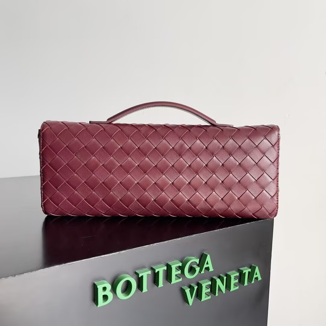 Bo*te*ga Ve*ne*ta Long Clutch Andiamo With Handle Fondant 31x13x3cm