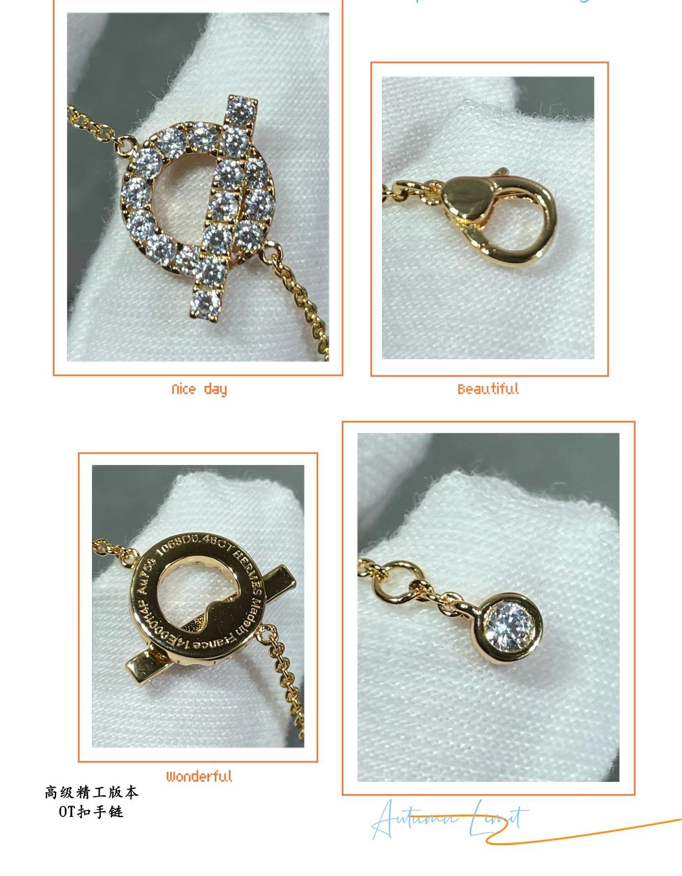 H**mes OT clasp fully diamond-encrusted Bracelet