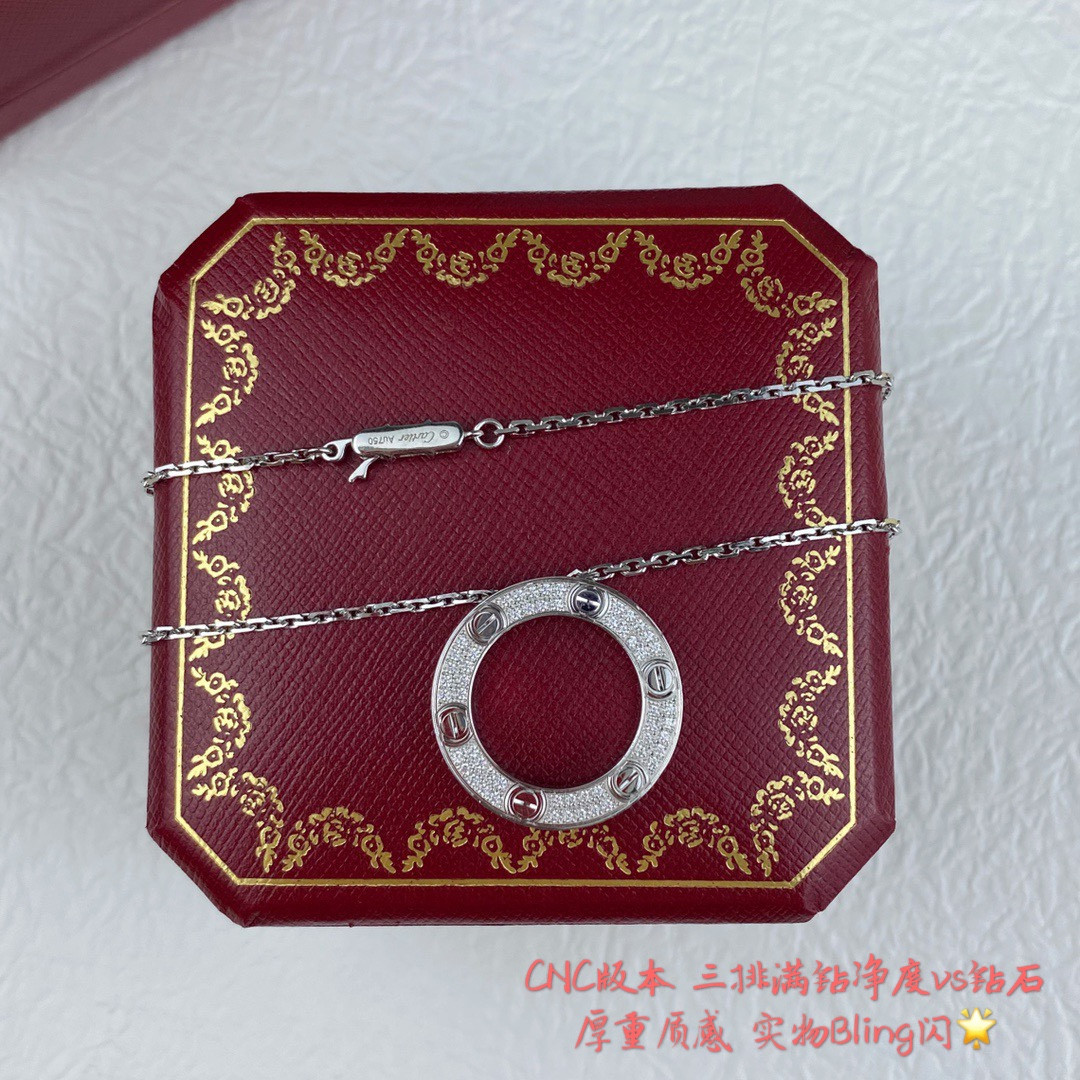 Ca*t*er Double-sided fully diamond-encrusted coin Necklace