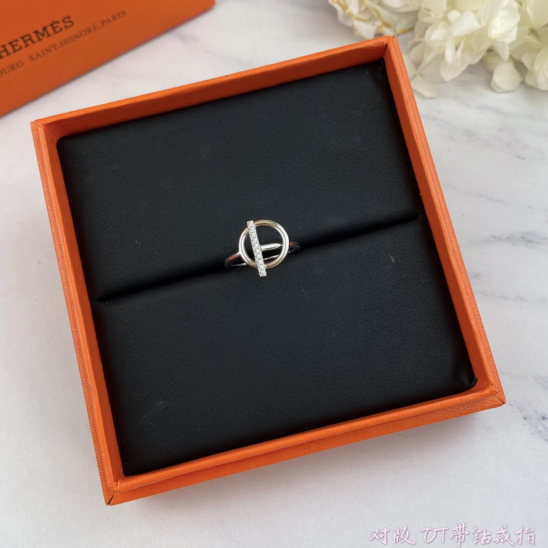 Hermès OT Half Diamond Ring