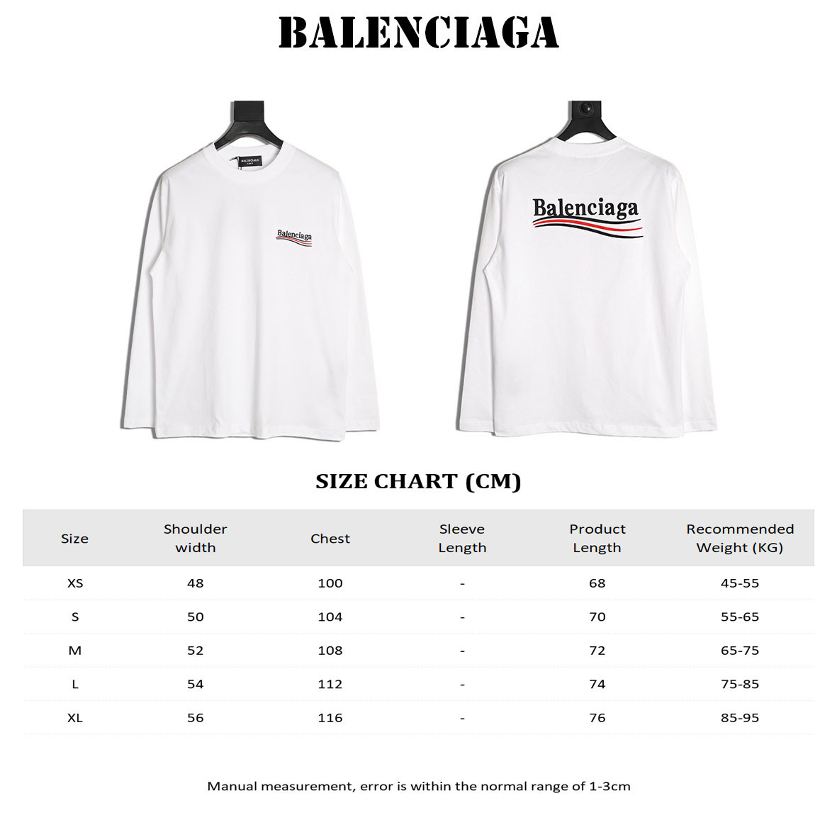 Ba*len*cia*ga Long-sleeved T-shirt
