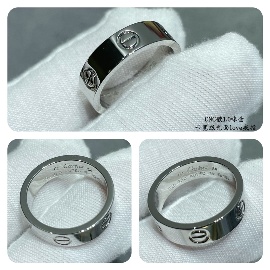 Ca*t*er Wide version smooth LOVE Ring