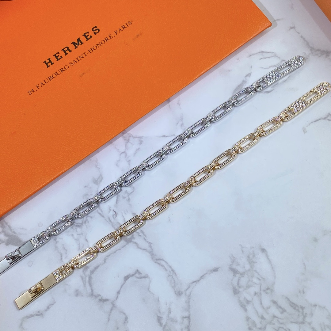 Hermès Fully Diamond-Encrusted Kelly Bracelet