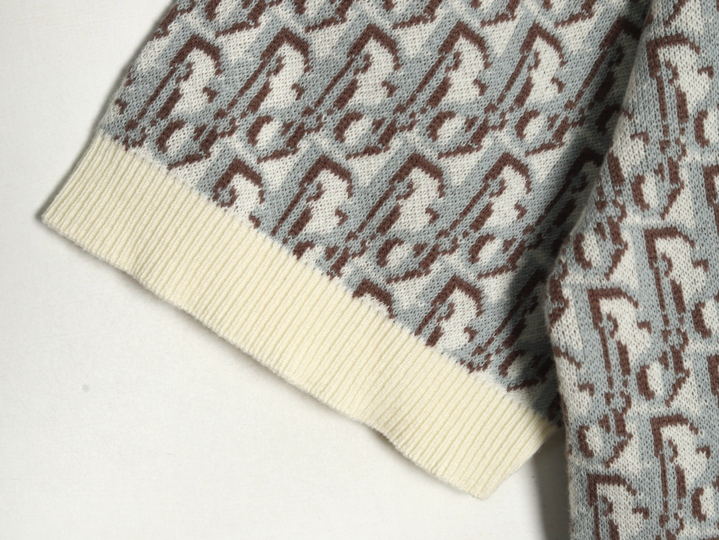 D*0r knitting Short-sleeved Polo shirt