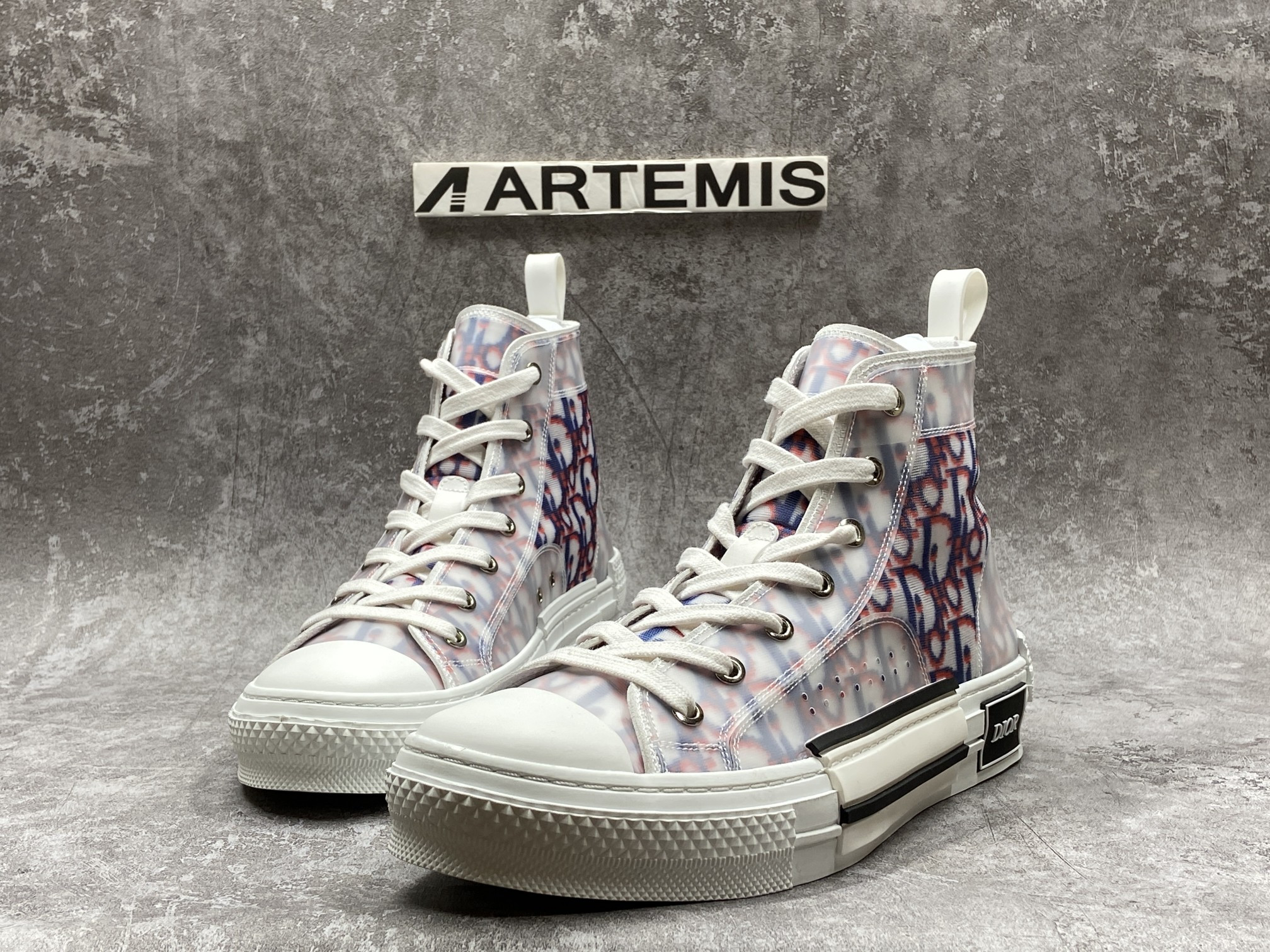 D*0r B23 High Top Red Blue Oblique