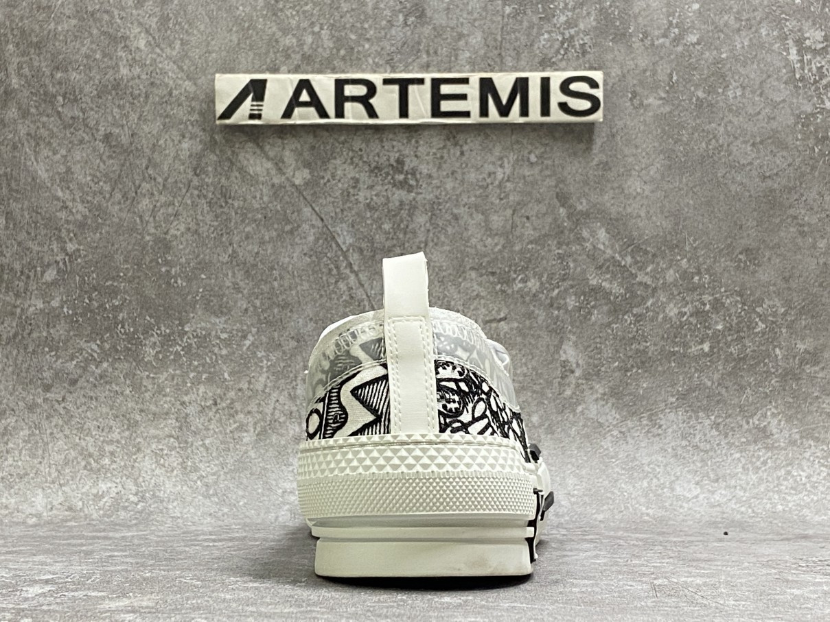 D*0r And Shawn B23 Slip On Black White Embroidery