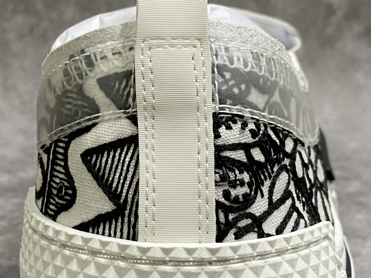 D*0r And Shawn B23 Slip On Black White Embroidery