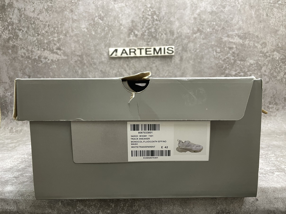 Balenciga Track Clear Sole in White