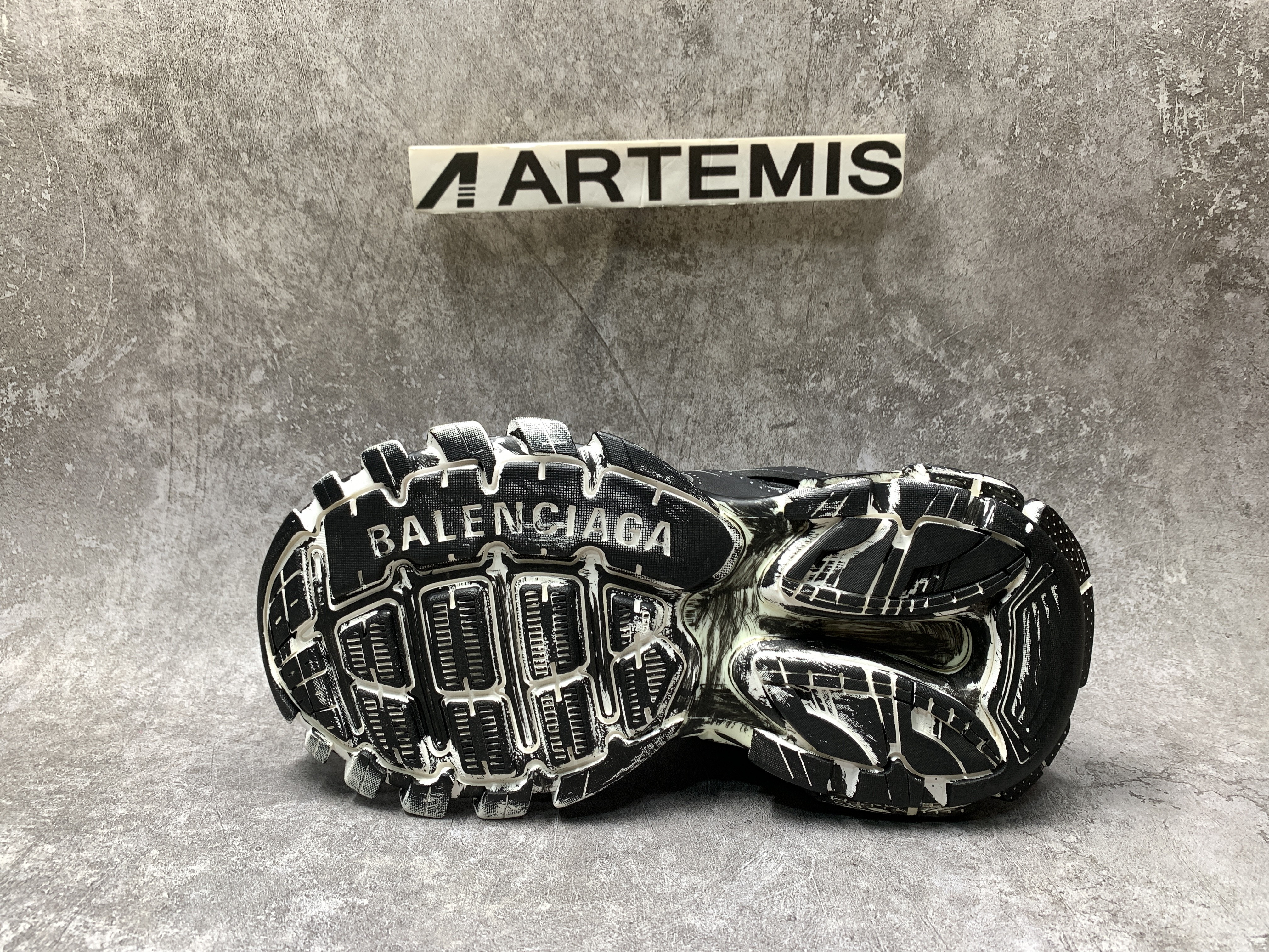 Balenciga Black Faded Track Sneakers