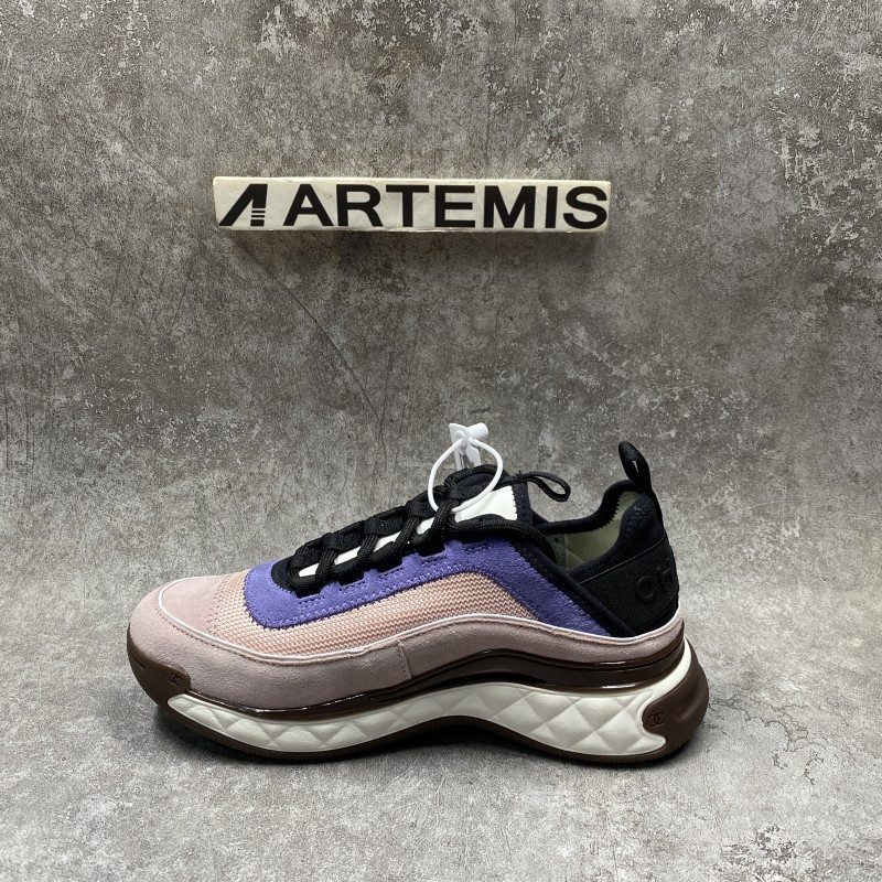 Ch*el Trainer Sneaker In Purple Pink