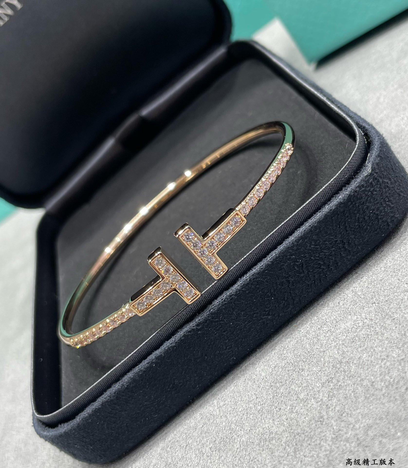 T*f*ny & Co. Double T Diamond Half Bracelet
