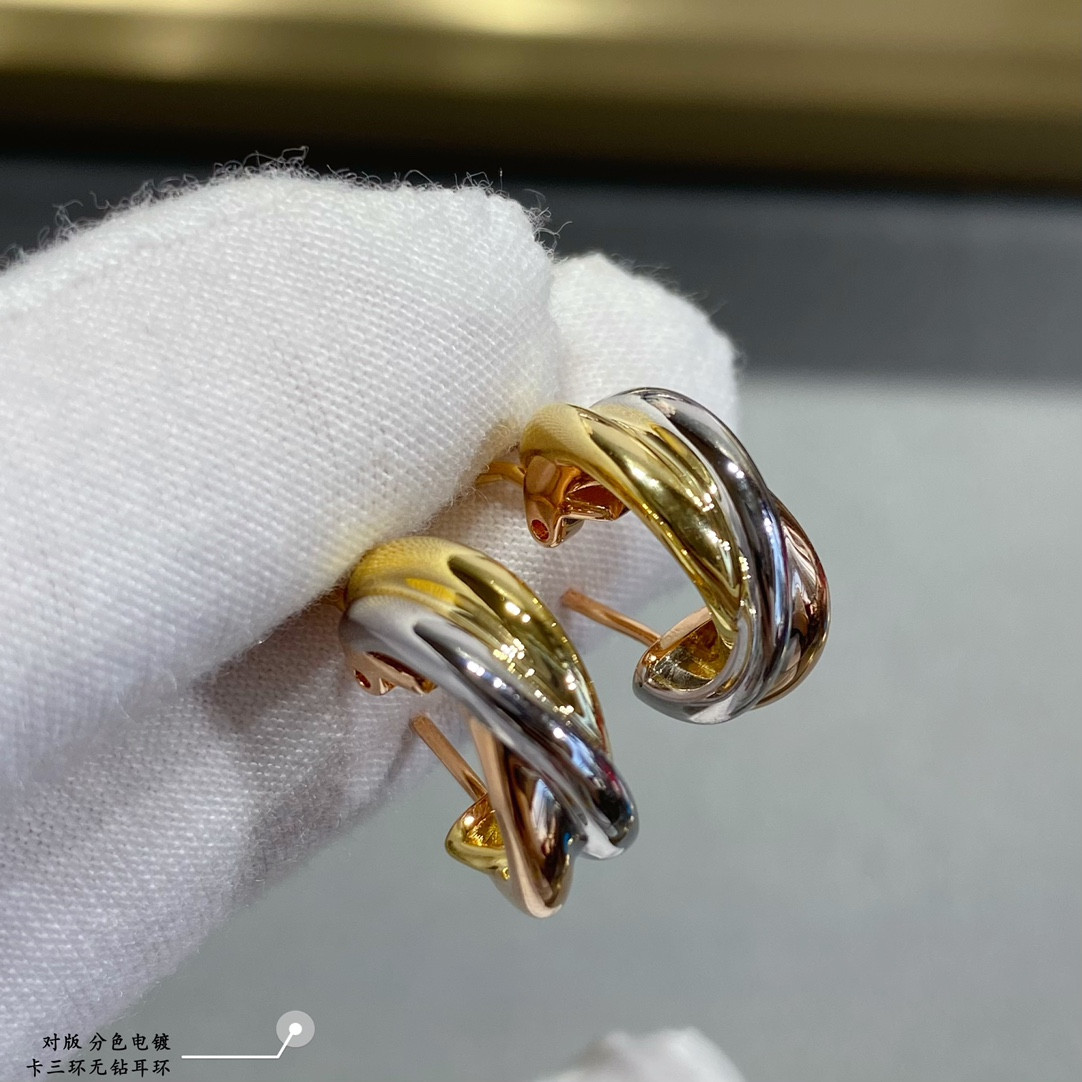 Ca*t*er Three-band diamond-free Earrings