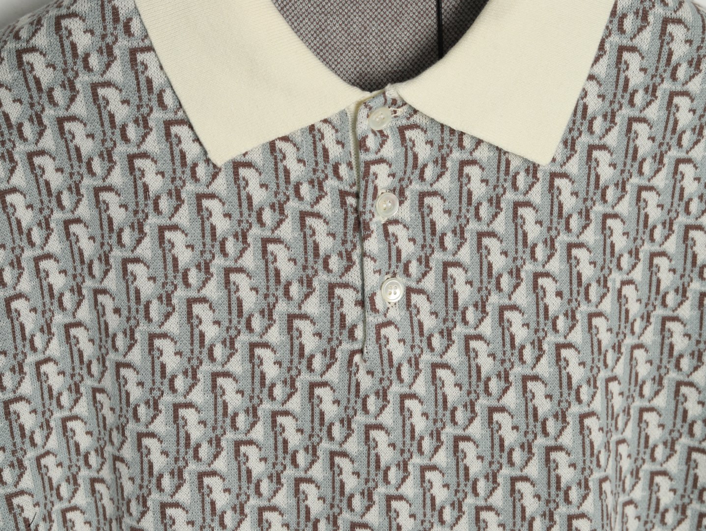 D*0r knitting Short-sleeved Polo shirt