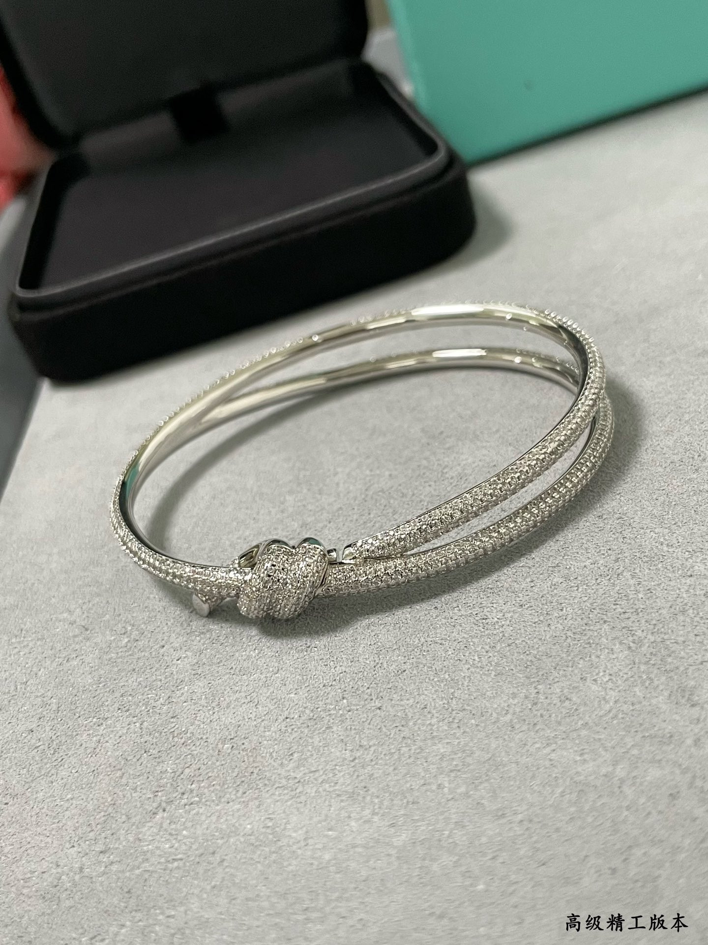 T*f*ny & Co. T Wire Knot Full Diamond Bracelet