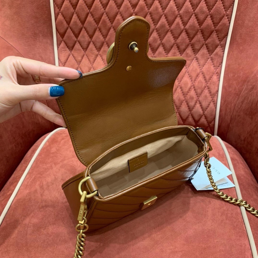 G*u*i GG Marmont mini top handle bag 21cm