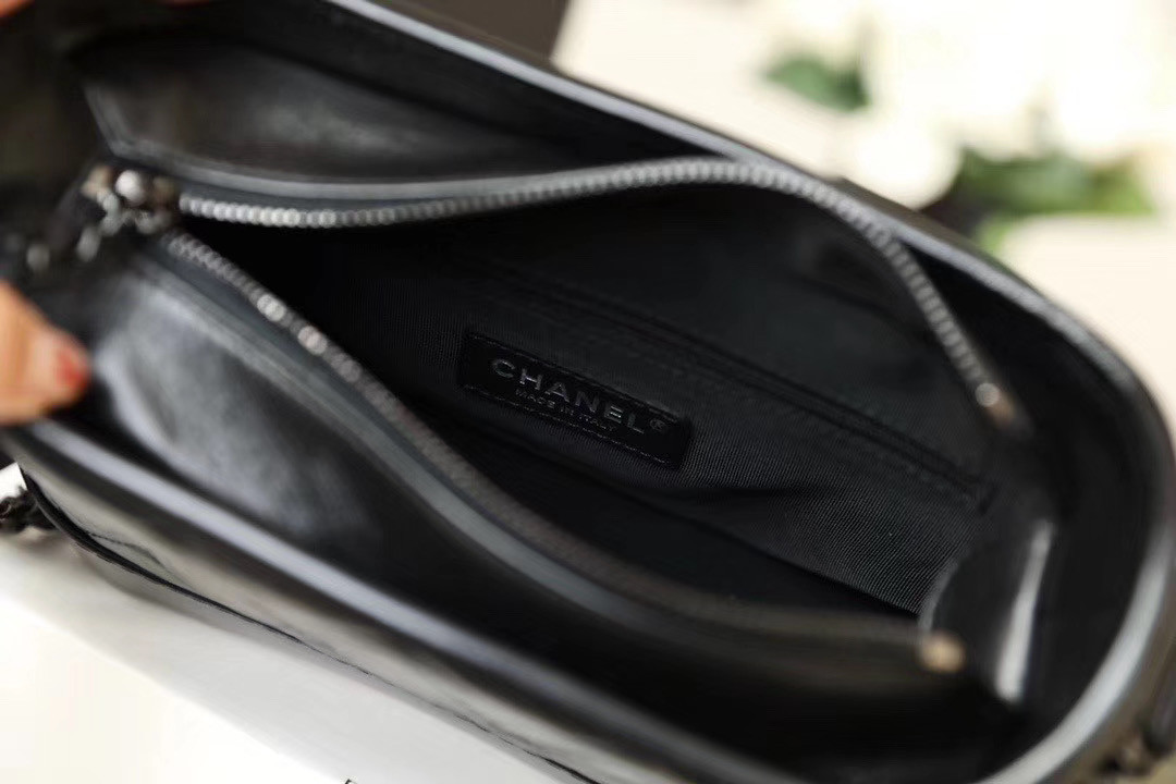 Ch*el small Gabrielle bag all black 20cm