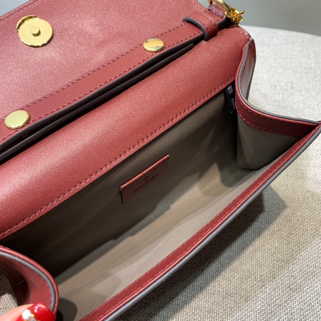 G*u*i Zumi smooth leather mini bag