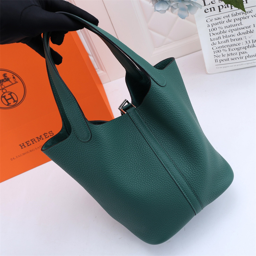 Hermès Picotin 18cm peacock green without original box