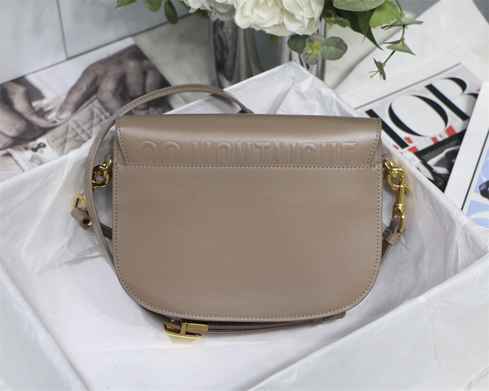 MEDIUM D*0r BOBBY BAG brown Box Calfskin