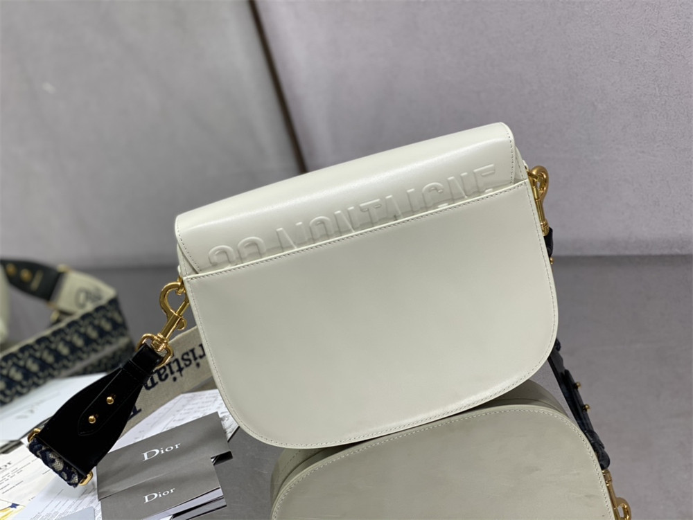 LARGE D*0r BOBBY BAG White Box Calfskin