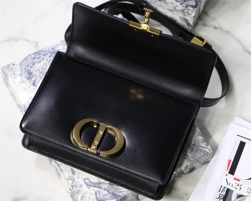 D*0r 30 MONTAIGNE CHAIN BAG SHINY BLACK