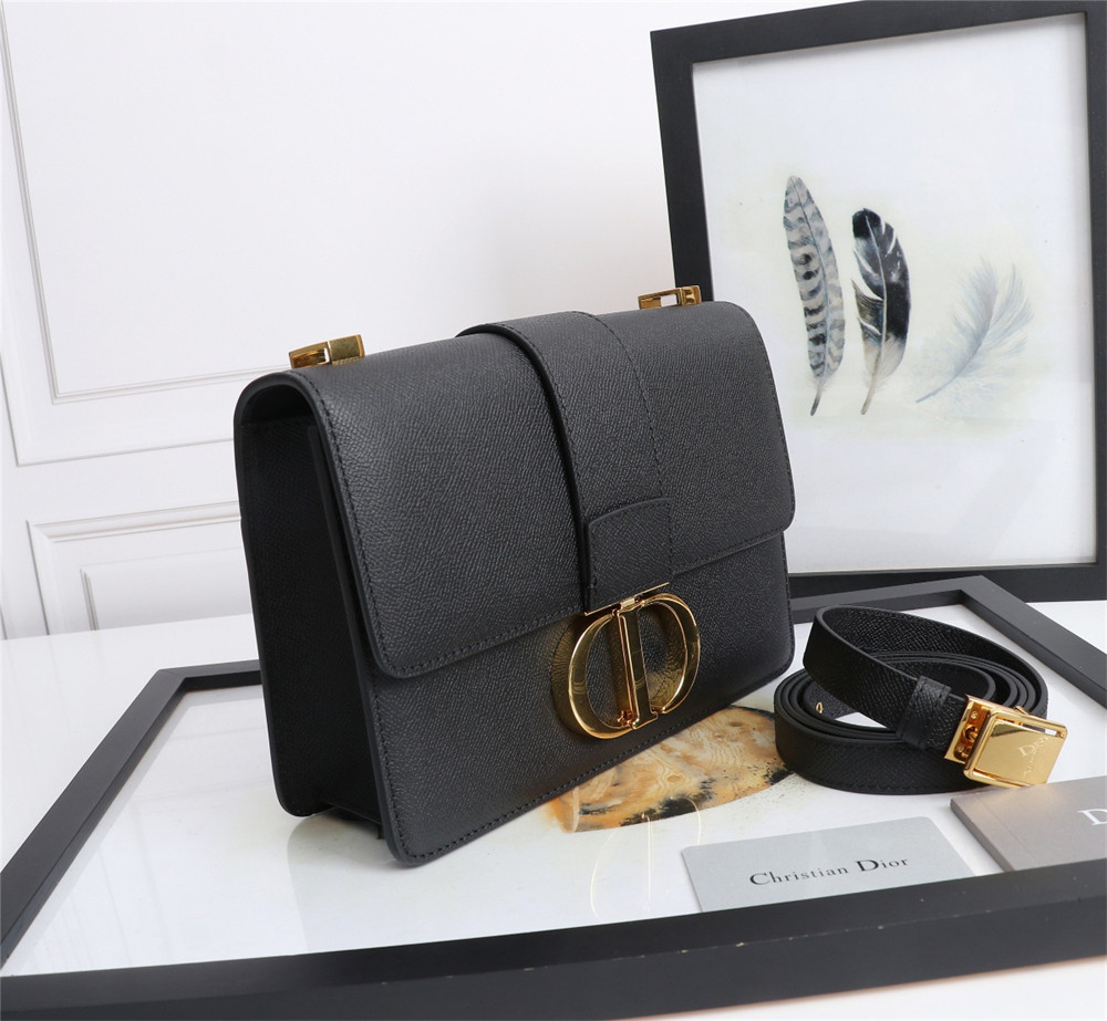 D*0r 30 MONTAIGNE CHAIN BAG Grained Black