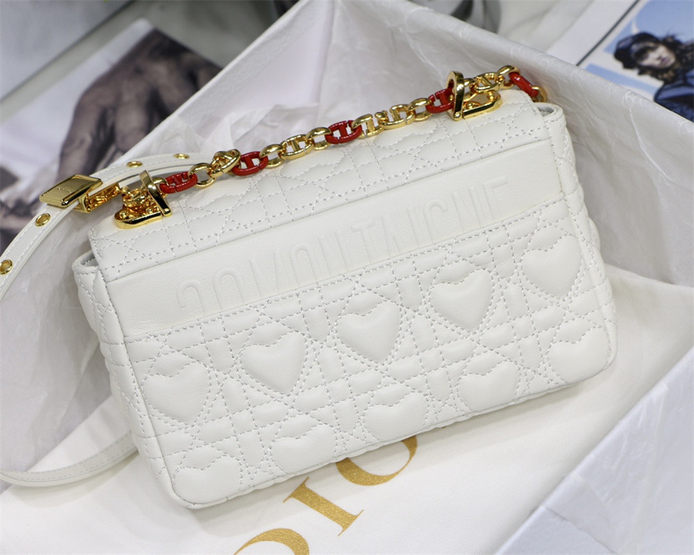 SMALL D*0r CARO BAG amour Ivory 20 x 12 x 7 cm