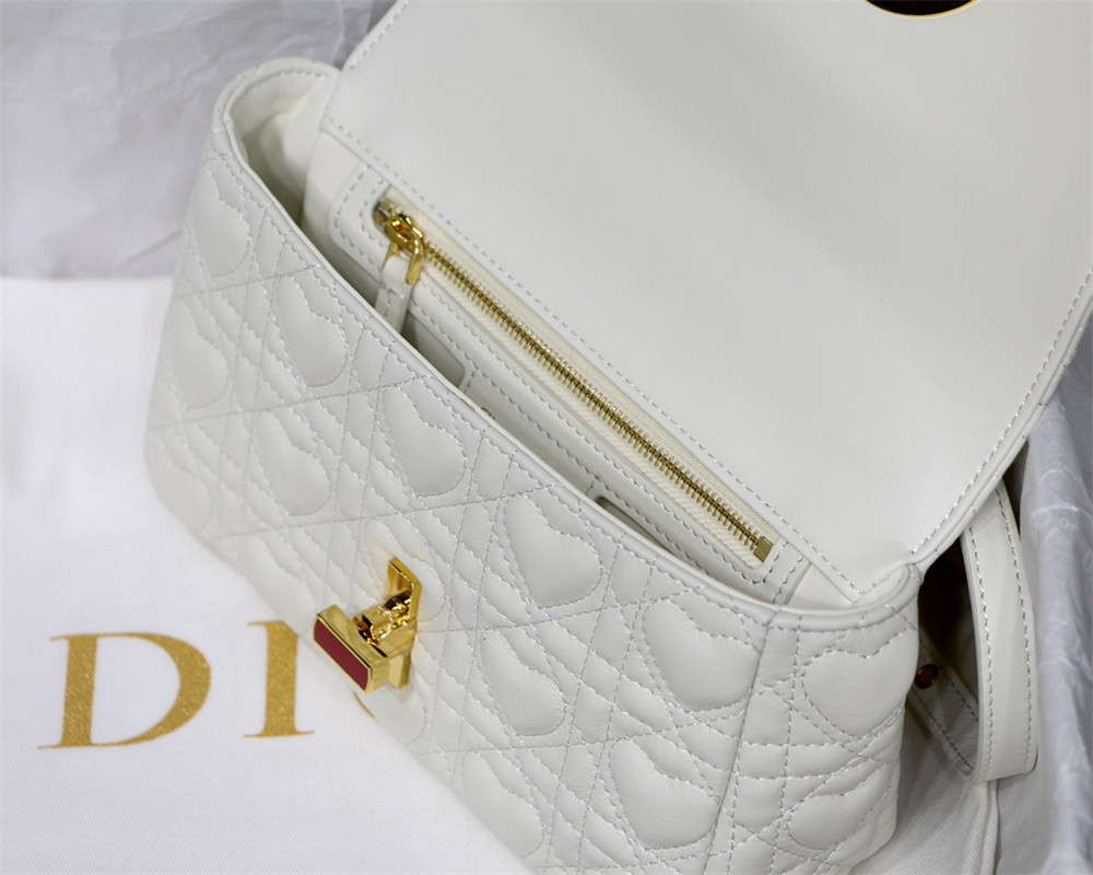 SMALL D*0r CARO BAG amour Ivory 20 x 12 x 7 cm