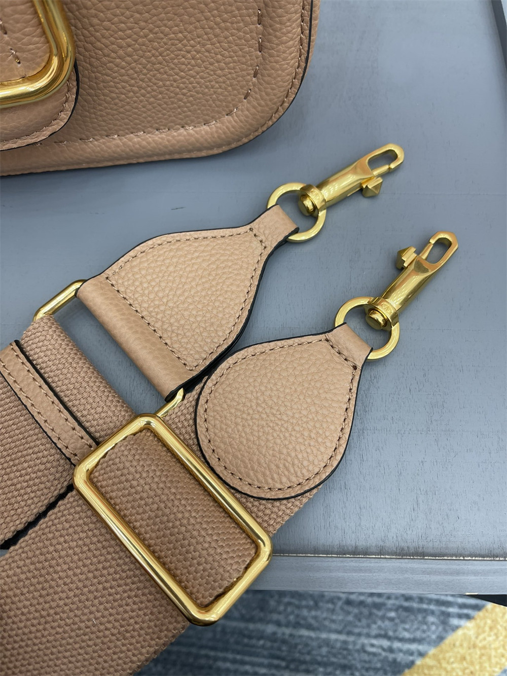 va*t*no GARAVANI ALLTIME GRAINY CALFSKIN SHOULDER BAG ROSE CANNELLE 23.5x18X8cm