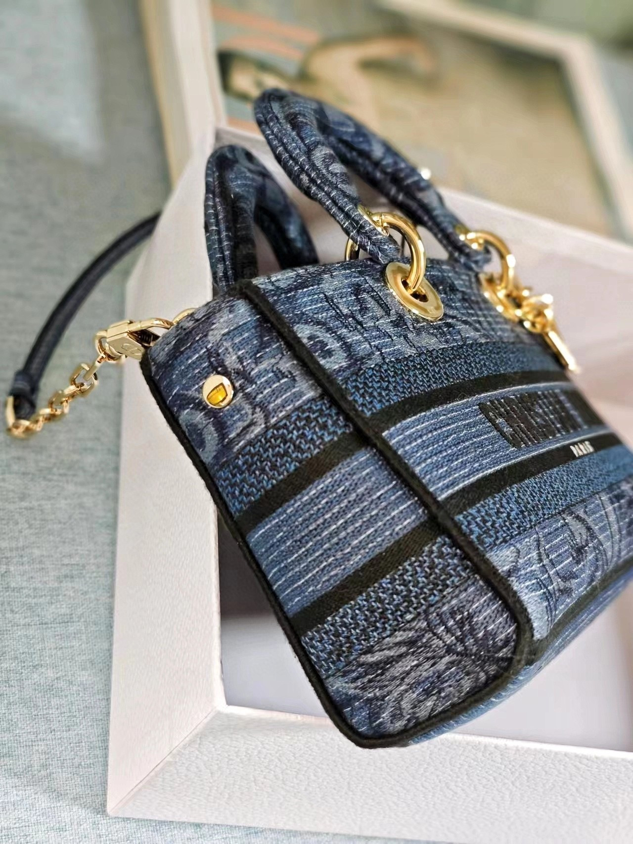 D*0r MEDIUM LADY D-JOY BAG BLUE