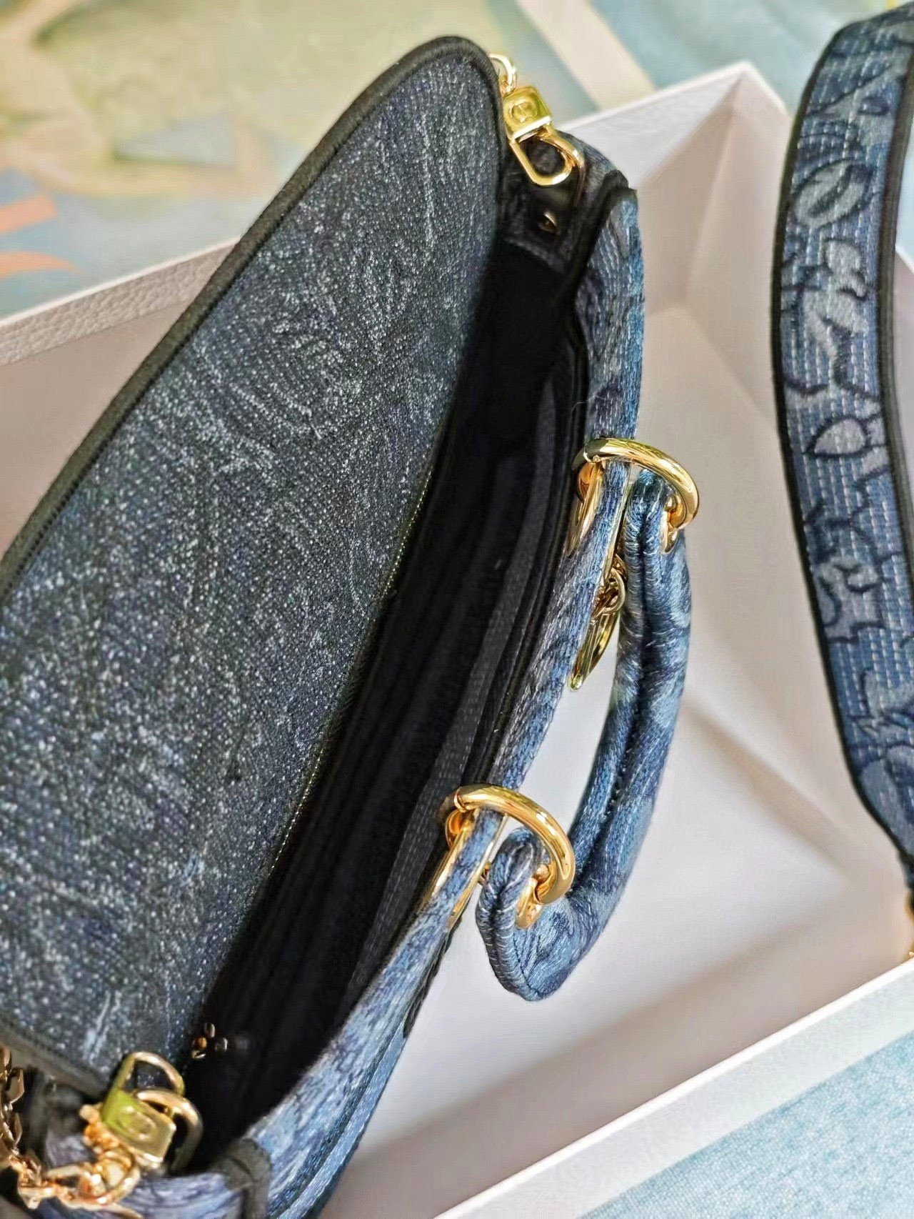 D*0r MEDIUM LADY D-JOY BAG BLUE