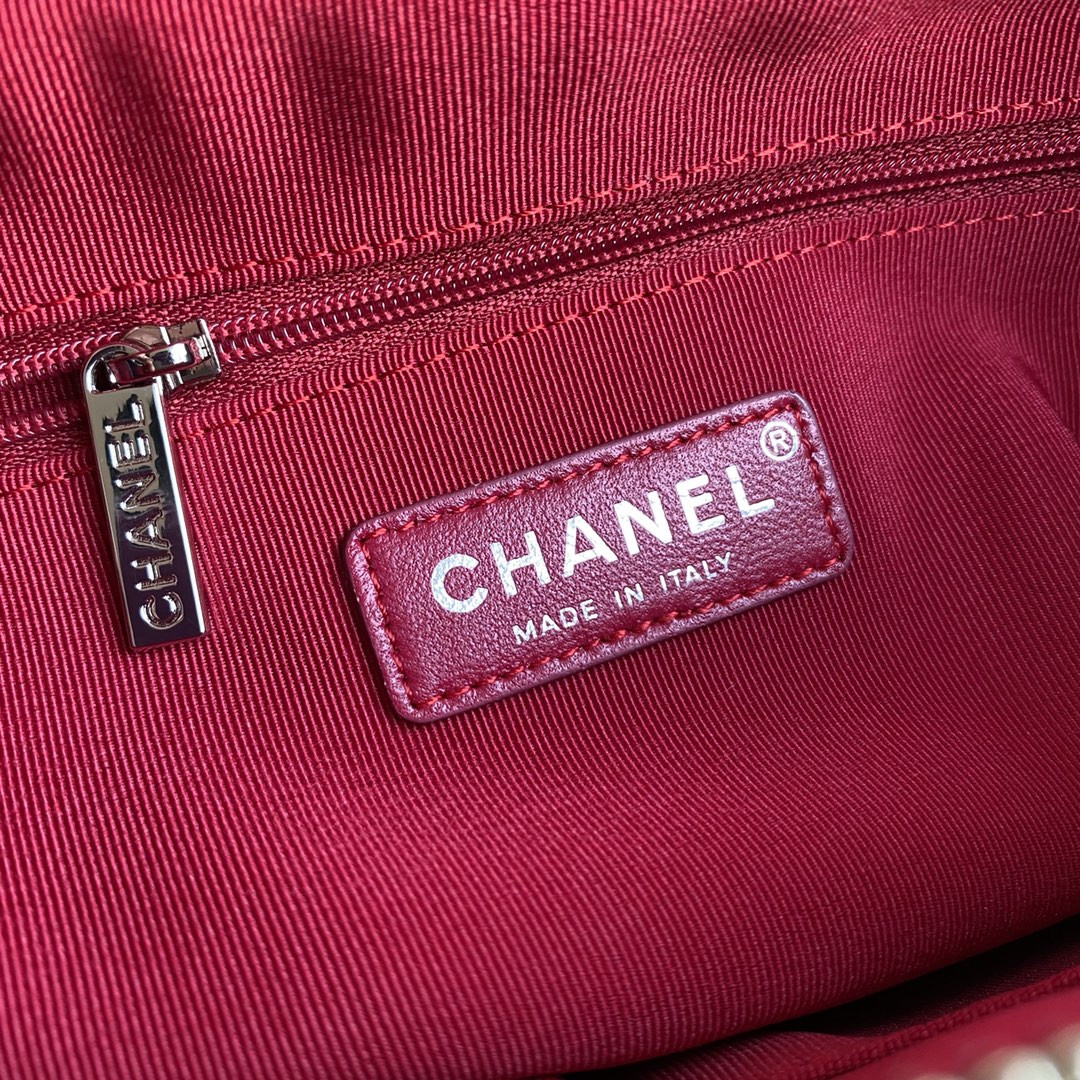 Ch*el Gabrielle MEDIUM BLACK with shoulder strap letters 21 x 28 x 10cm