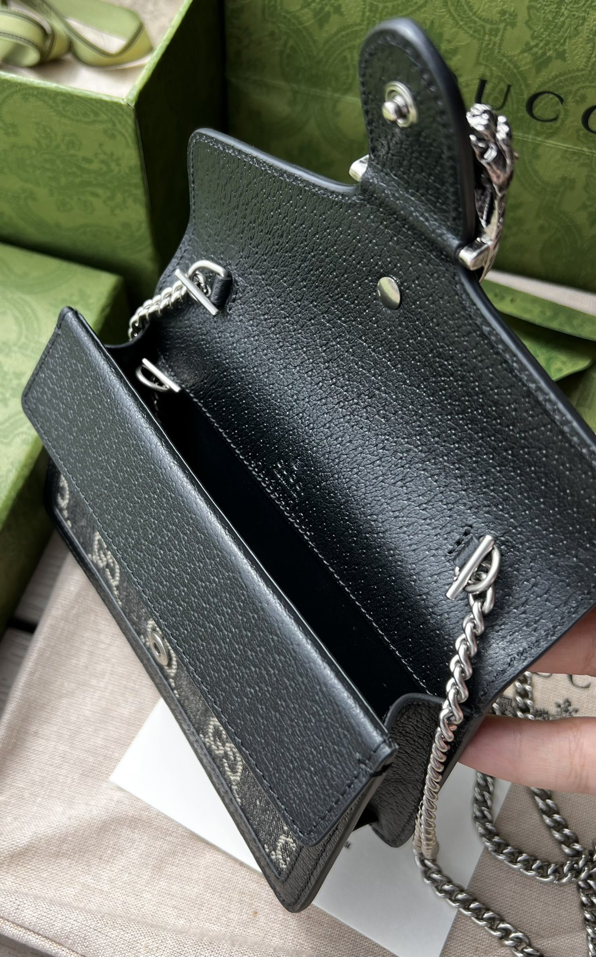 G*u*i DIONYSUS GG S*p*e S*pER MINI BAG 6.5"Wx3.9"Hx1.6"D