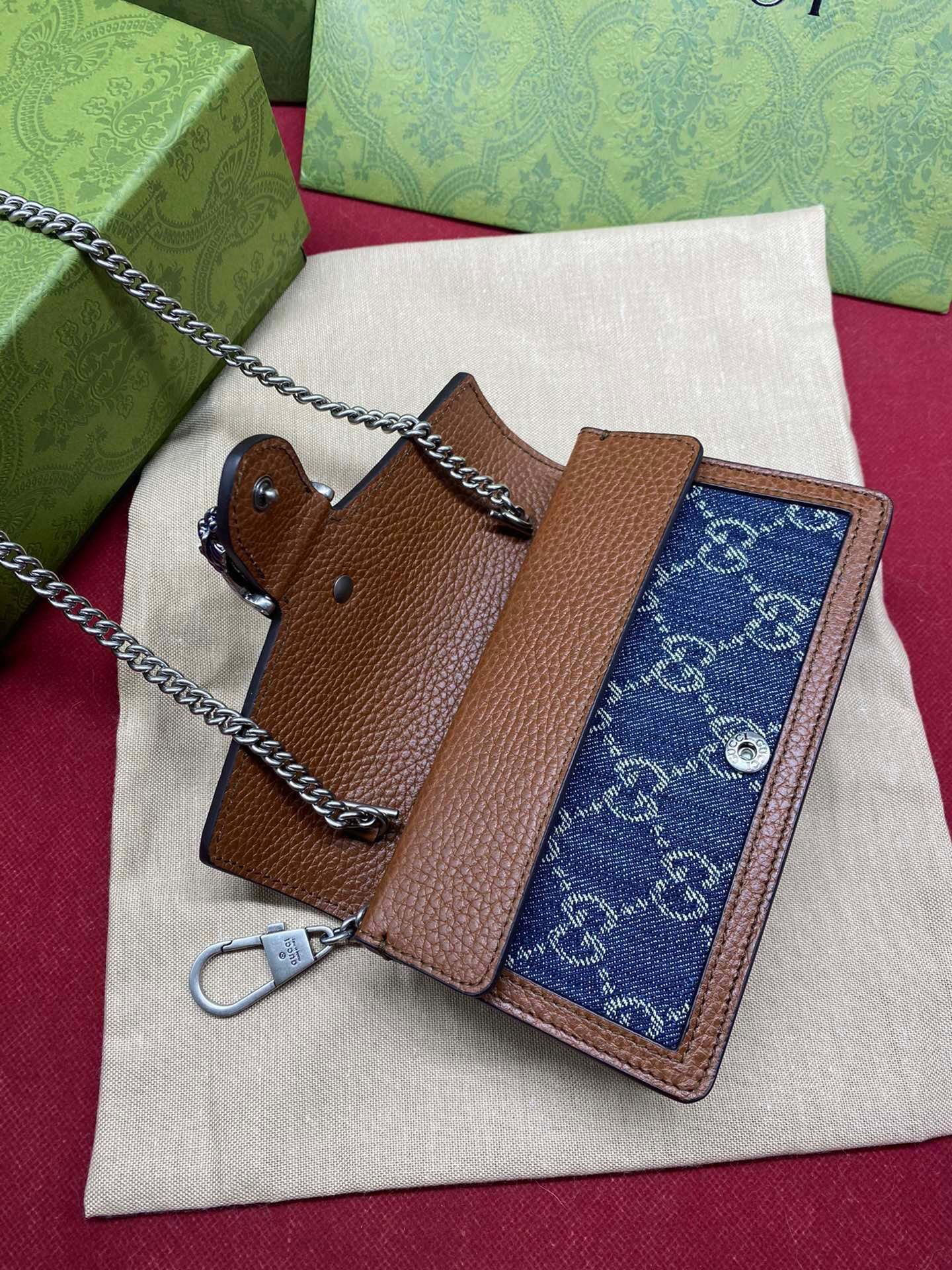 G*u*i DIONYSUS GG S*p*e S*pER MINI BAG 6.5"Wx3.9"Hx1.6"D