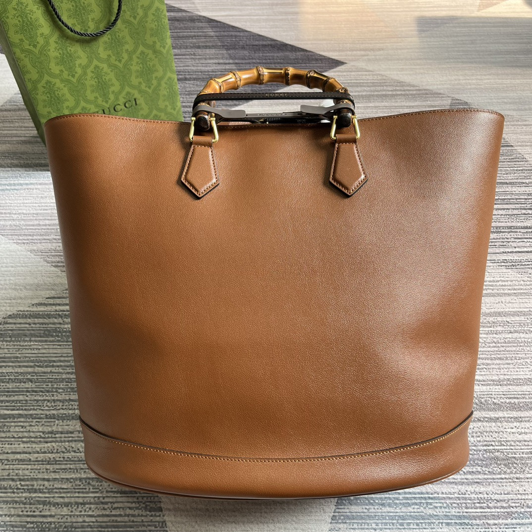 G*u*i DIANA LARGE TOTE BAG Brown 40W x 34H x 21D CM