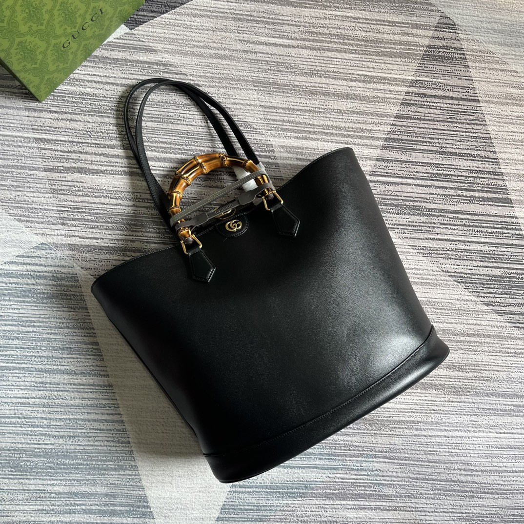 G*u*i DIANA LARGE TOTE BAG Black 40W x 34H x 21D CM