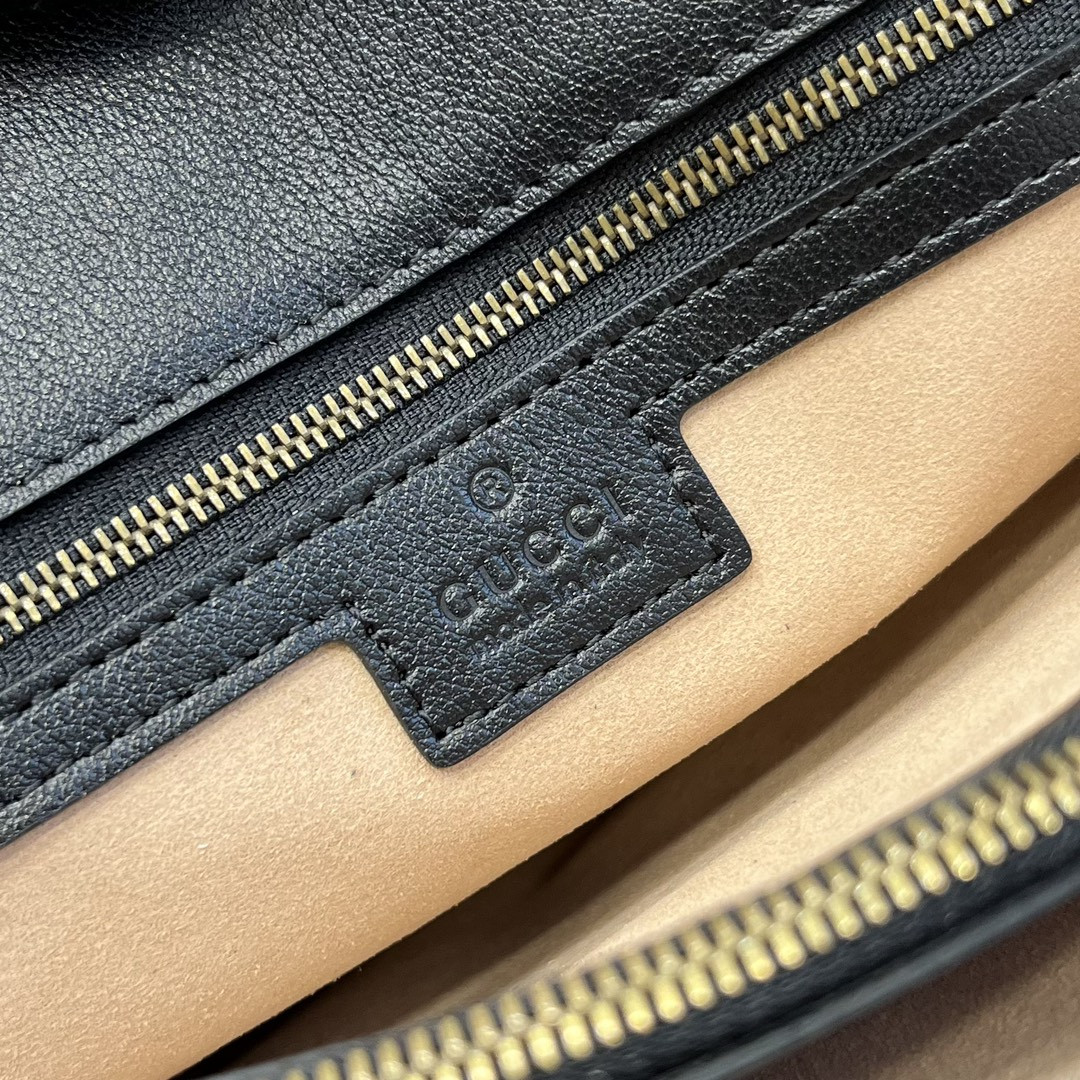 G*u*i DIANA MEDIUM TOTE BAG Black 31W x 27H x 15D CM