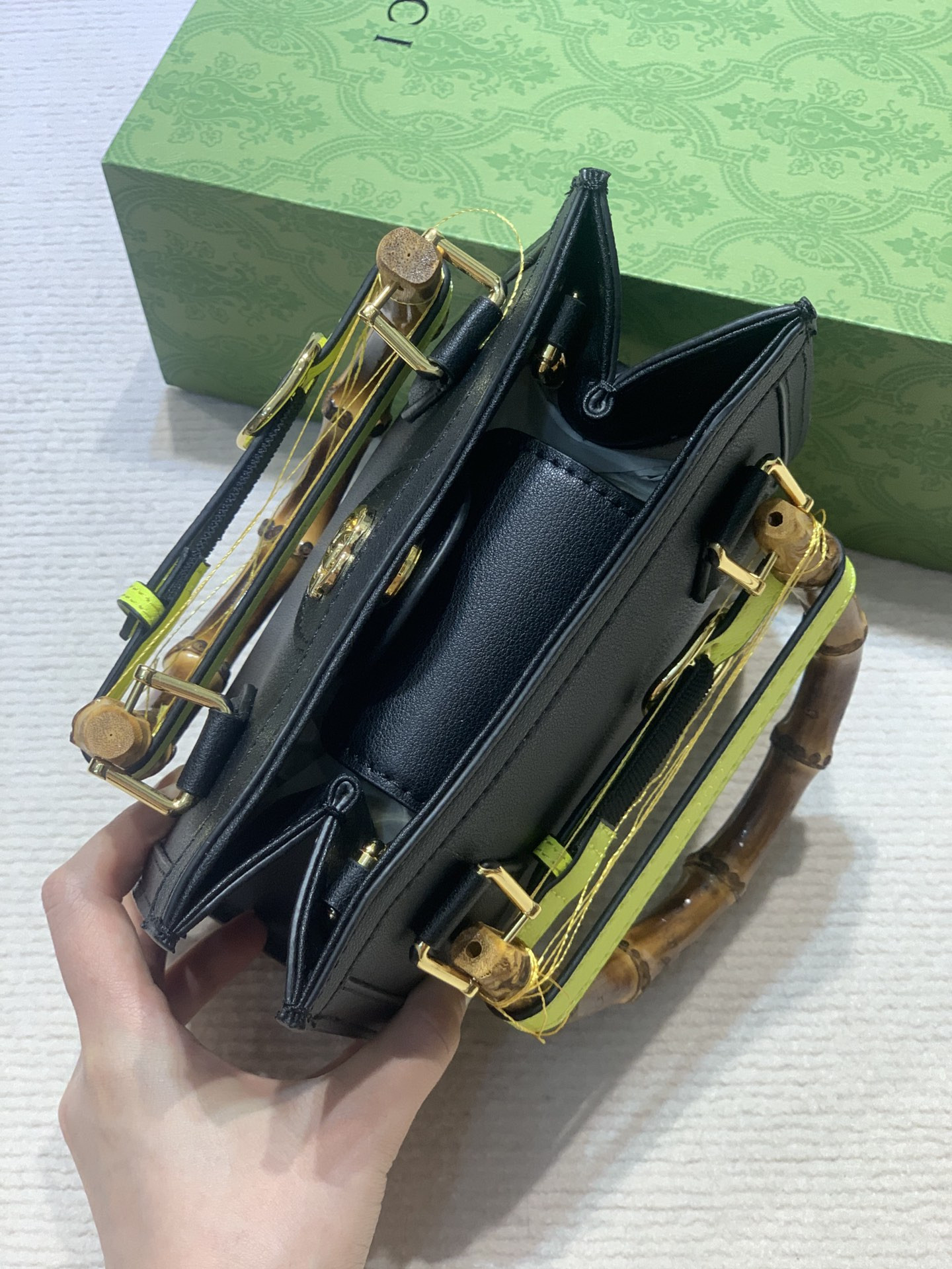 G*u*i DIANA MINI TOTE BAG Navy 20W x 16H x 10D CM