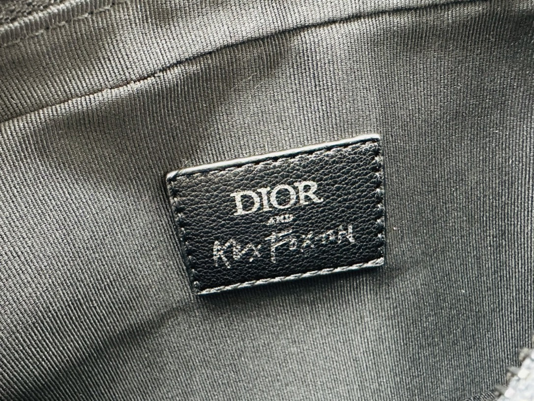 D*0r Maxi Safari Bag with Strap Blue D*0r Oblique Jacquard 10 x 6.5 x 3 inches