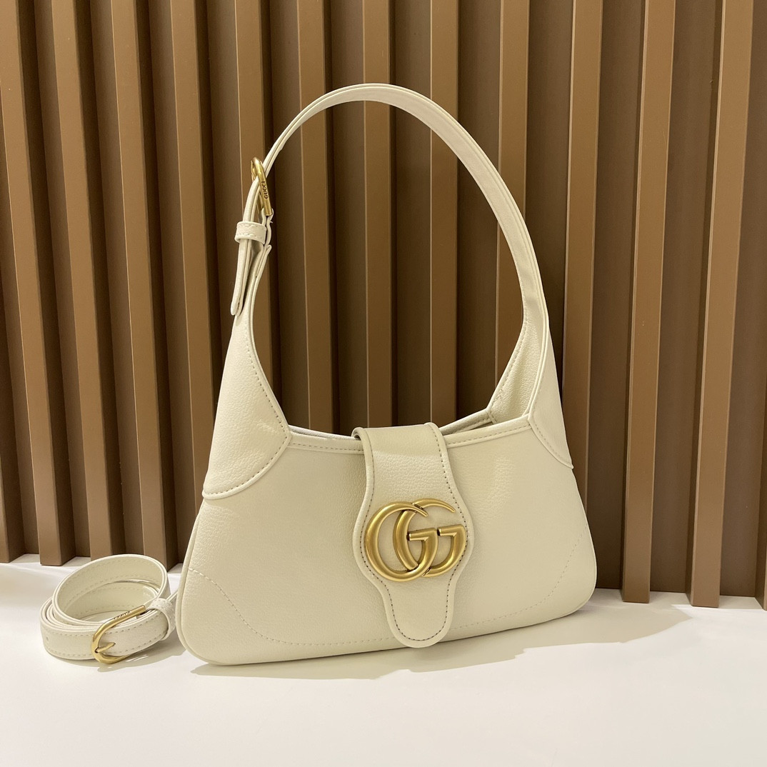 G*u*i APHRODITE SHOULDER BAG WHITE 27 X 13.5 X 2 cm