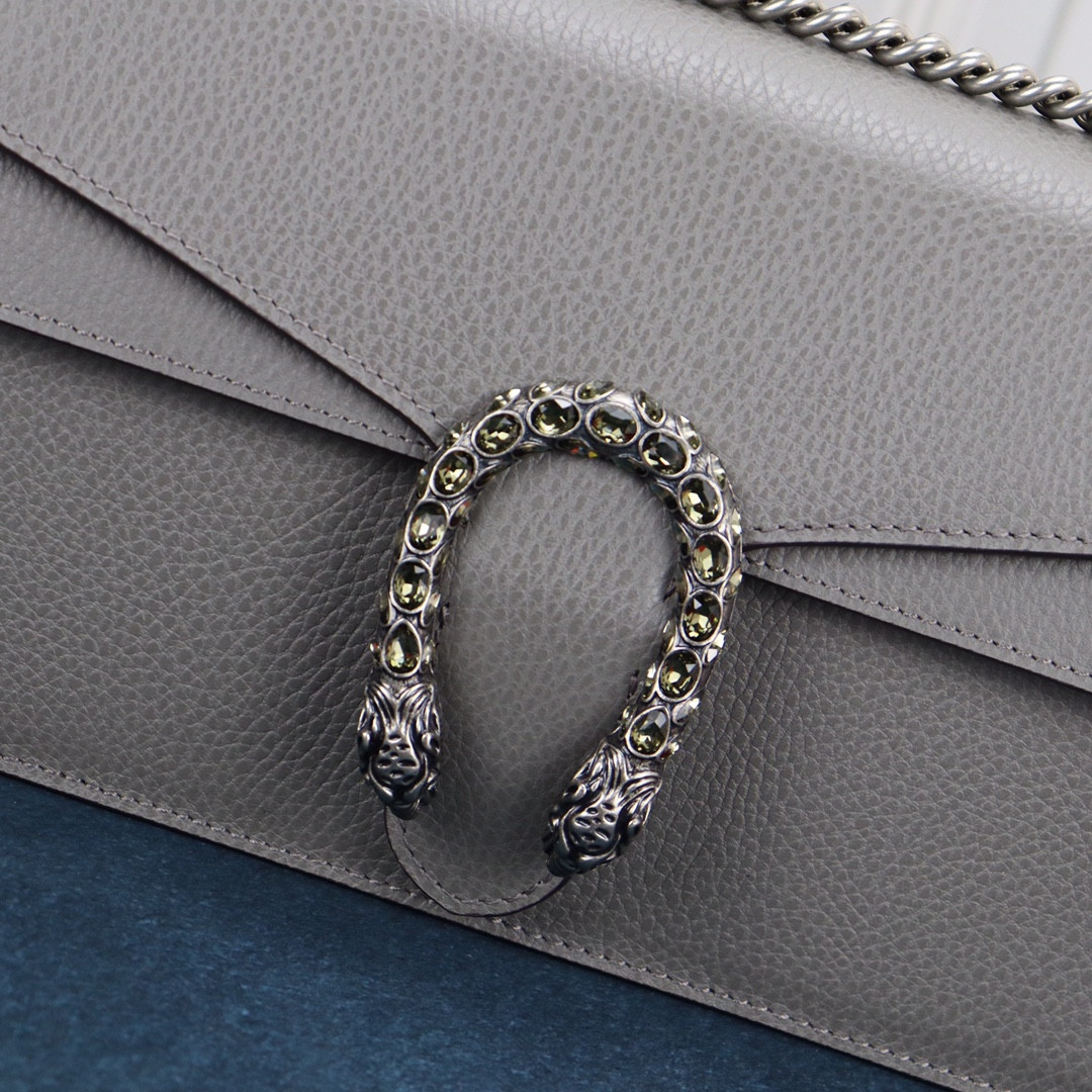 G*u*i DIONYSUS SMALL SHOULDER BAG GRAY 28x18x9cm