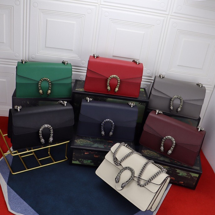 G*u*i DIONYSUS SMALL SHOULDER BAG GRAY 28x18x9cm