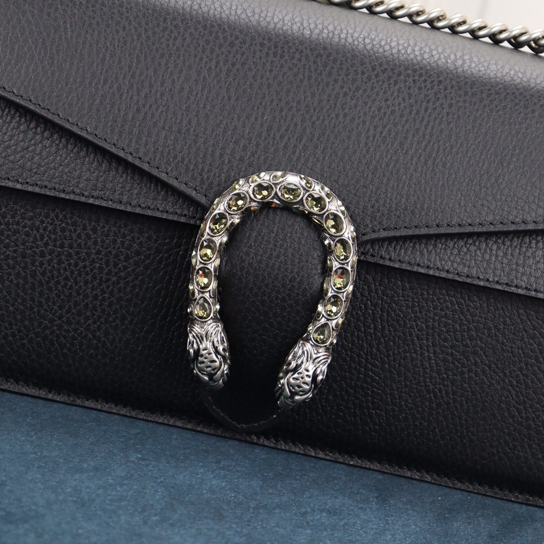 G*u*i DIONYSUS SMALL SHOULDER BAG BLACK 28x18x9cm