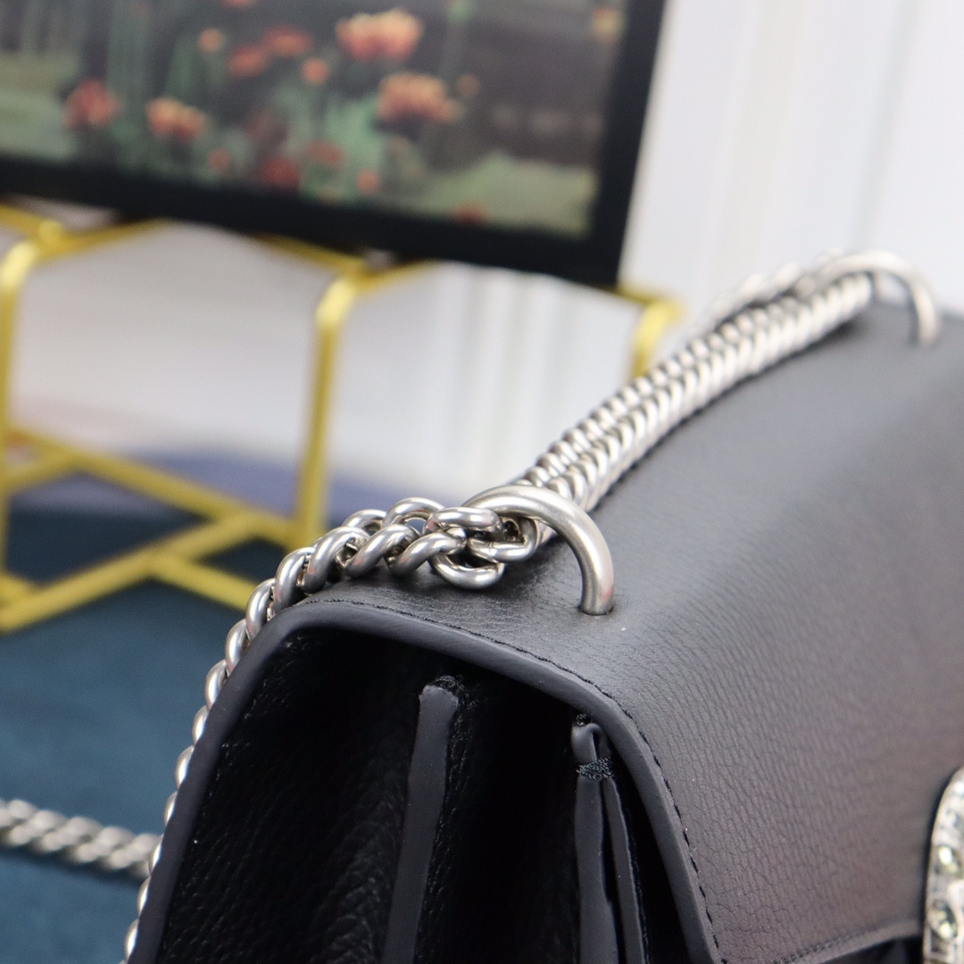 G*u*i DIONYSUS SMALL SHOULDER BAG BLACK 28x18x9cm