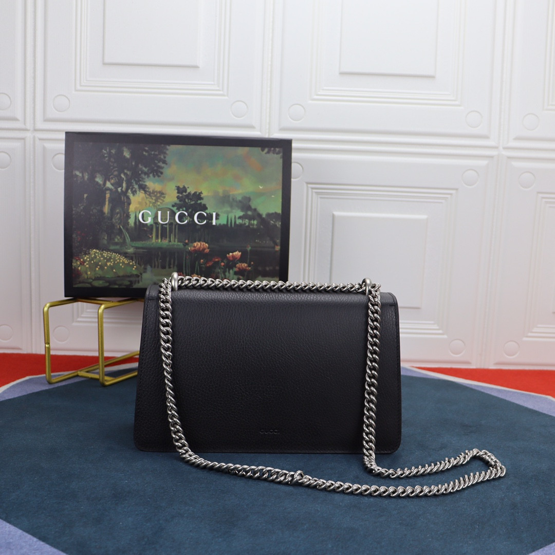 G*u*i DIONYSUS SMALL SHOULDER BAG BLACK 28x18x9cm